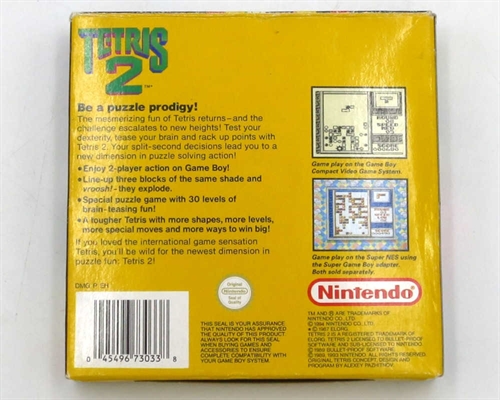Tetris 2 - Complete In Box - Gameboy Original (EUR) (B Grade) (Used)
